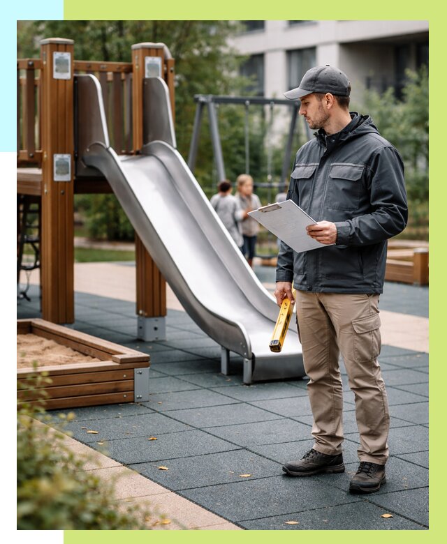 Сертификация детских площадок в Губахе от 25915 р. | Алешин-Гбх