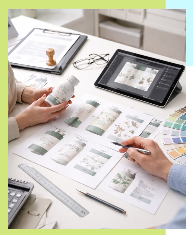 Профессиональная разработка дизайна и текста этикетки продукции в Губахе