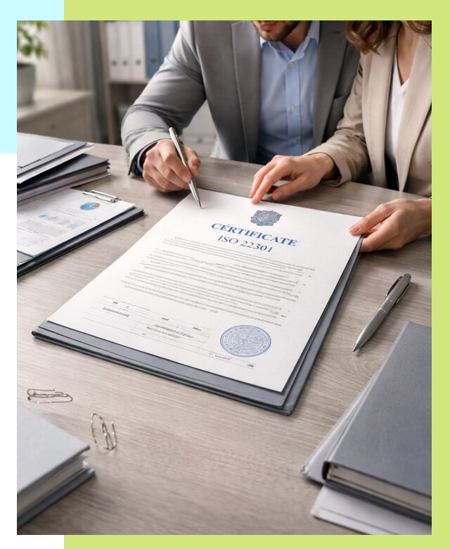 Сертификат ISO 22301 в Губахе от 46647 р. | Алешин-Гбх срочно