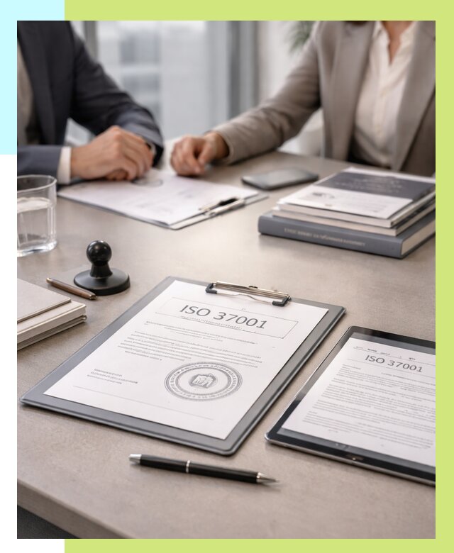 Сертификат ISO 37001 в Губахе оформить от 124392 р. Алешин-Гбх