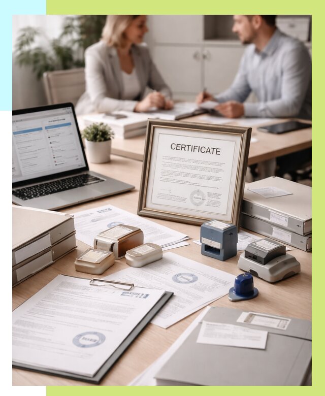 Сертификация компании в Губахе от 46647 р. | Алешин-Гбх — заказ